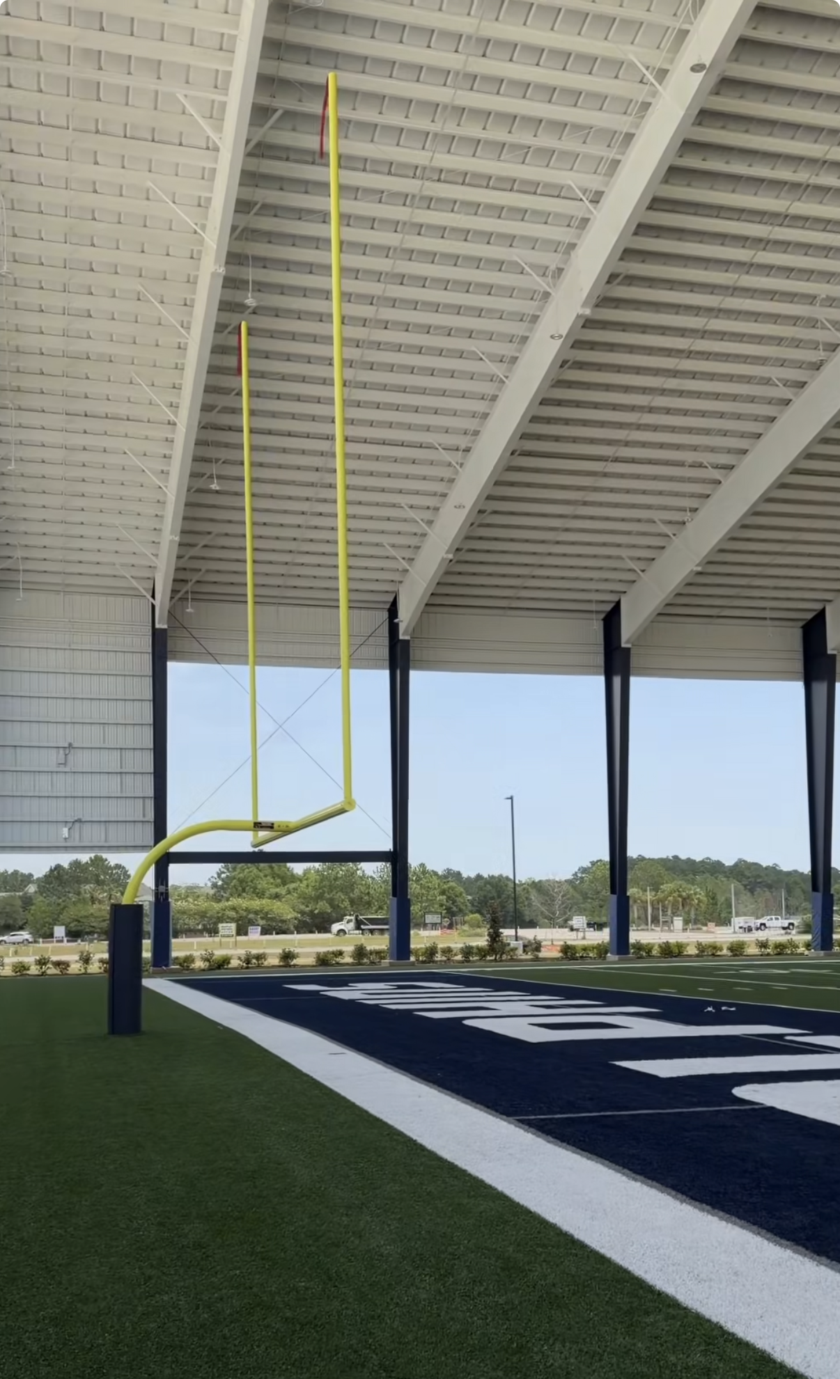 Covered football practice field at Gulf Shores High School.